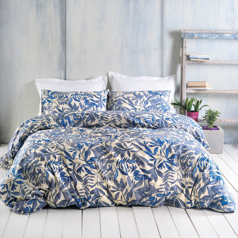 Σεντόνια Μονά (Σετ) Rythmos Next Elein Blue - Ecru