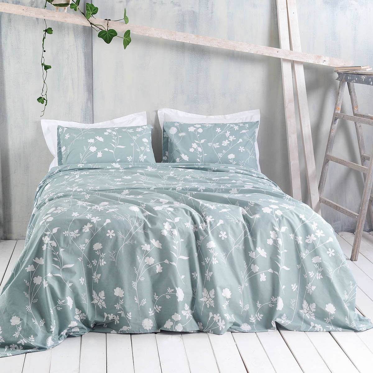 Rythmos Home Παπλωματοθήκη Μονή (Σετ 160x240) Rythmos Nova Everly Blue