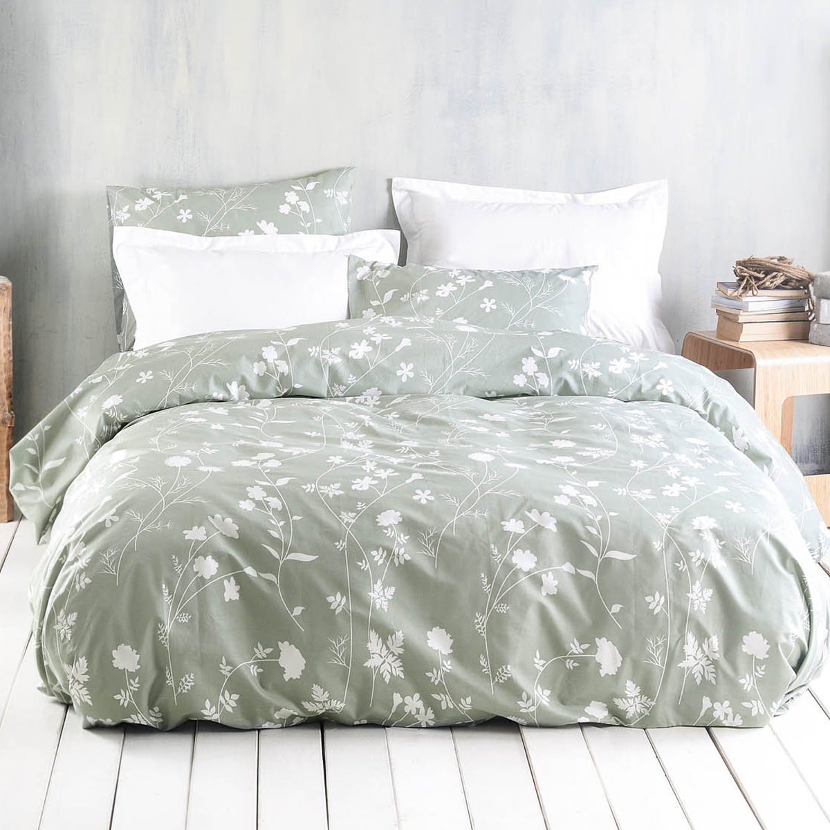 Rythmos Home Παπλωματοθήκη Μονή (Σετ 160x240) Rythmos Nova Everly Green