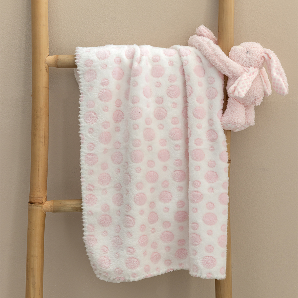 Κουβέρτα Fleece Αγκαλιάς (75x100) + Λούτρινο Palamaiki NB0147 Pink