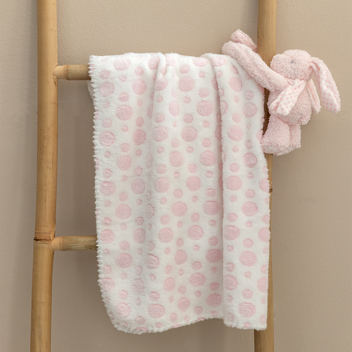 Κουβέρτα Fleece Αγκαλιάς (75×100) + Λούτρινο Palamaiki NB0147 Pink 265045
