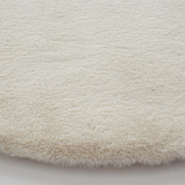 Στρογγυλό Χαλί Γούνινο (Φ160) New Plan Puffy FC3 Beige