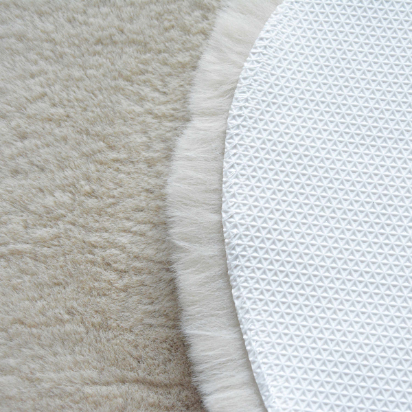 Στρογγυλό Χαλί Γούνινο (Φ160) New Plan Puffy FC3 Beige