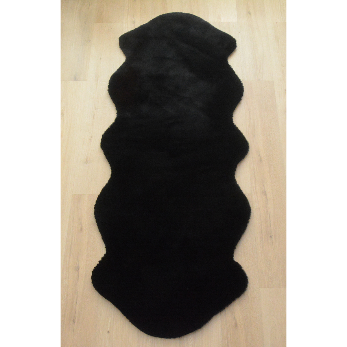Χαλί Διαδρόμου Γούνινο (80X200) New Plan Puffy Fc9 Black Home Χαλιά Διάδρομοι Spitishop