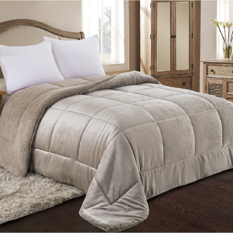 Κουβερτοπάπλωμα Υπέρδιπλο (220x240) AdamHome 805 Taupe