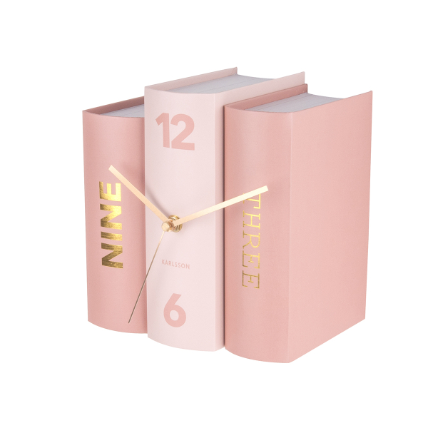 Ρολόι Επιτραπέζιο (20x15) Karlsson Table Clock Book Pink
