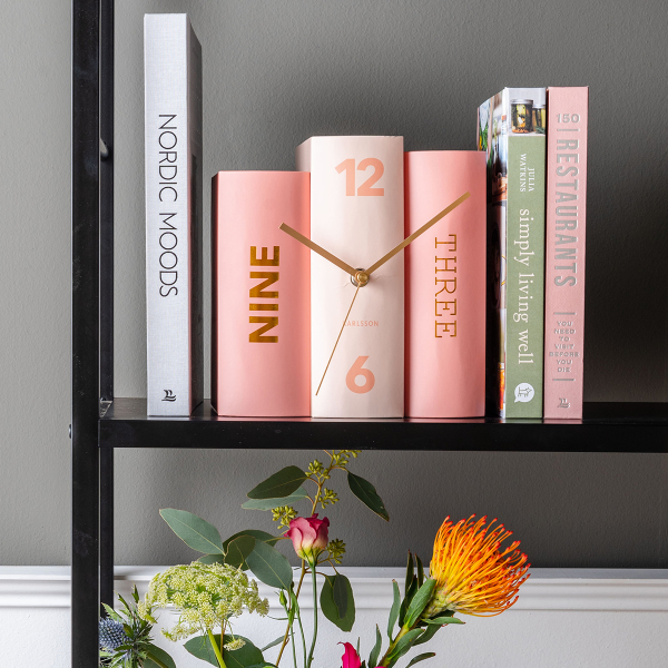 Ρολόι Επιτραπέζιο (20x15) Karlsson Table Clock Book Pink