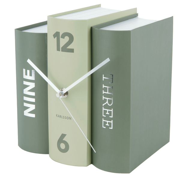 Ρολόι Επιτραπέζιο (20x15) Karlsson Table Clock Book Green
