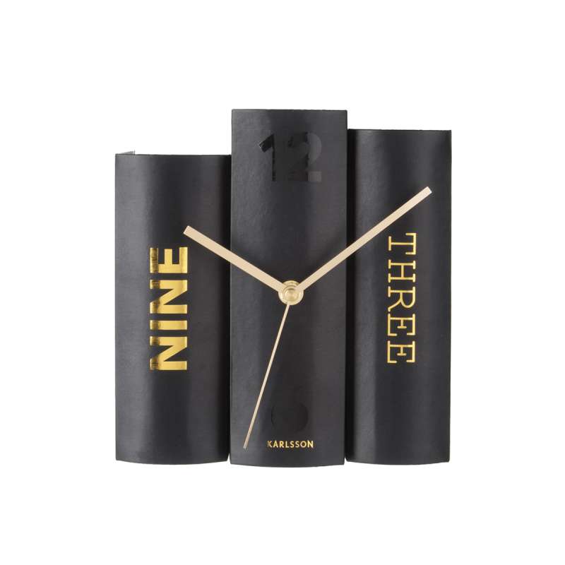 Ρολόι Επιτραπέζιο (20x15) Karlsson Table Clock Book Black