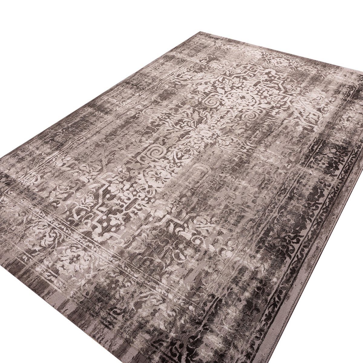 Χαλί (200X290) Polcarpet Damask 9372 Grey Black Home Χαλιά Σαλονιού Spitishop