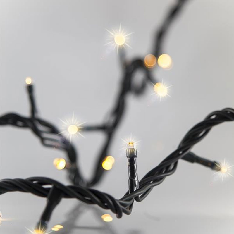 Χριστουγεννιάτικα Λαμπάκια 300 Led Σε Σειρά 33.1μ Flash Θερμό Λευκό Επεκτεινόμενο Eurolamp 600-11346