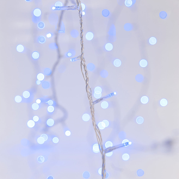 Χριστουγεννιάτικα Λαμπάκια 100 Led Σε Σειρά 8.1μ Σταθερά Μπλε Επεκτεινόμενο Eurolamp 600-11322