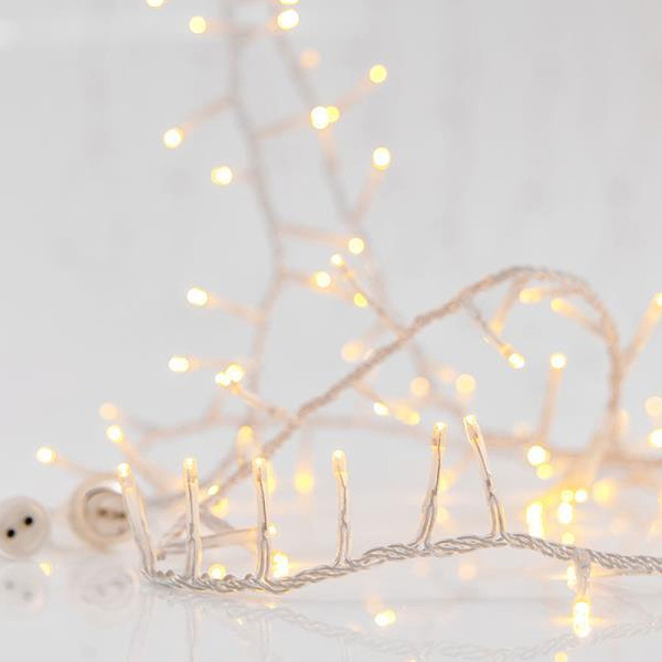 Χριστουγεννιάτικα Λαμπάκια 800 Led Σε Σειρά 19.1μ Πυκνά Θερμό Λευκό Επεκτεινόμενο Eurolamp 600-11328