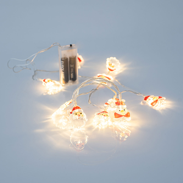 Χριστουγεννιάτικη Διακοσμητική Γιρλάντα Μπαταρίας Με 10 Led Φωτάκια Eurolamp 600-11231