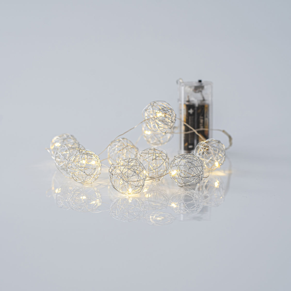 Διακοσμητική Γιρλάντα Μπαταρίας Με 10 Led Φωτάκια Eurolamp 600-11236