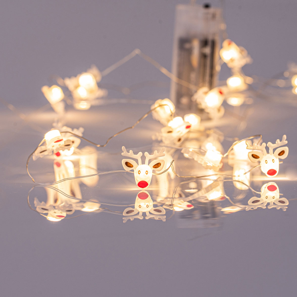 Χριστουγεννιάτικη Διακοσμητική Γιρλάντα Μπαταρίας Με 10 Led Φωτάκια Eurolamp 600-11229