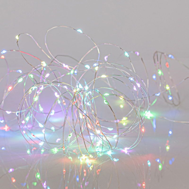 Διακοσμητική Γιρλάντα Με 100 Mini LED Φωτάκια/Προγράμματα/Τηλεχειριστήριο Eurolamp 600-11723