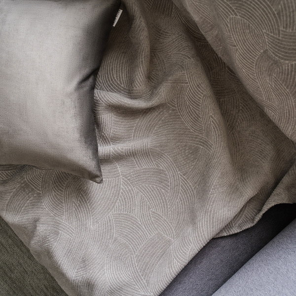 Βελουτέ Ριχτάρι Πολυθρόνας (180x180) Gofis Home Nimbus Soft Grey 447/15