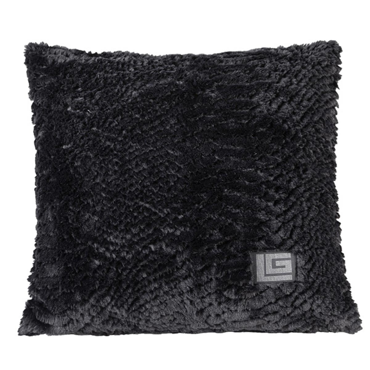 Γούνινη Διακοσμητική Μαξιλαροθήκη (60×60) Guy Laroche Crusty Black