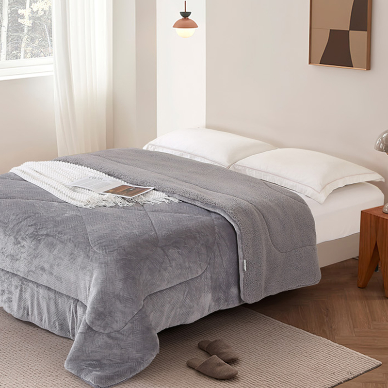 Κουβερτοπάπλωμα Υπέρδιπλο (220x240) Viopros Μοντάνα Γκρι