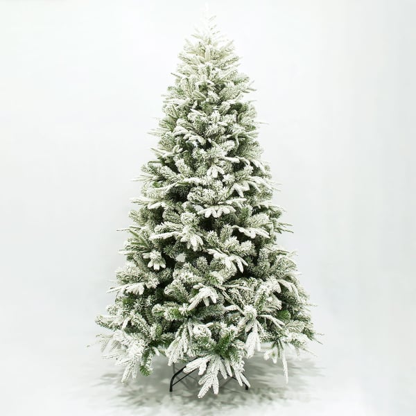Χριστουγεννιάτικο Δέντρο Κλασικό Χιονισμένο 150εκ./438 Κλαδιά Με Μεταλλική Βάση Eurolamp 600-30043