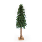 Χριστουγεννιάτικο Δέντρο Slim Πράσινο 210εκ./546 Κλαδιά Με Ξύλινη Βάση Eurolamp 600-30534