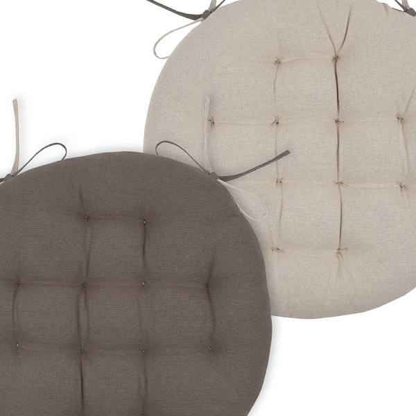 Μαξιλάρι Καρέκλας 2 Όψεων (Φ38) S-F Duo Taupe/Lin CU1490314GAL-R