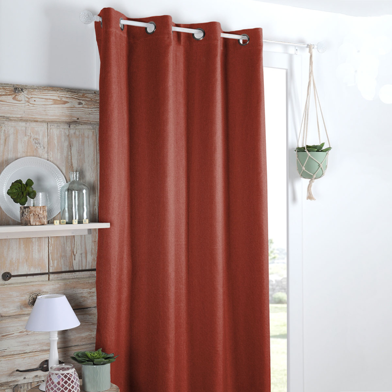 Θερμομονωτική Κουρτίνα (140x260) Με Τρουκς S-F Copenhague Terracotta R68937105