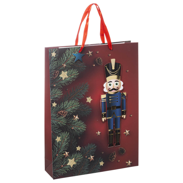 Χριστουγεννιάτικη Τσάντα Δώρου Χάρτινη (33x10x45.5) A-S Nutcracker Large 176881