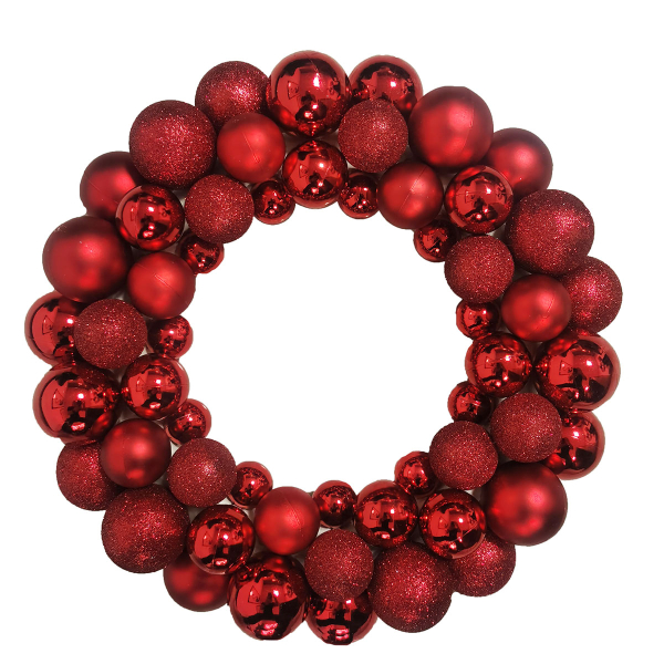 Χριστουγεννιάτικο Στεφάνι (Φ35) A-S Ball Red 195573