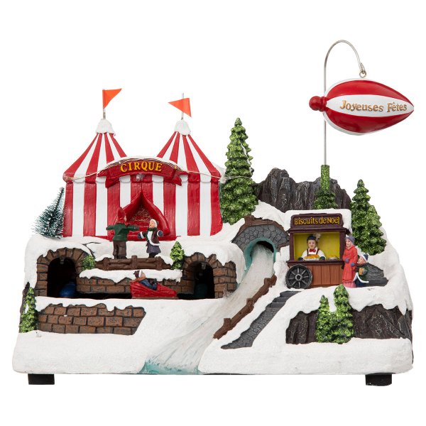 Χριστουγεννιάτικο Χωριό Με Led - Μουσική - Κίνηση (31.5x26.5x21.5) F-R 190872