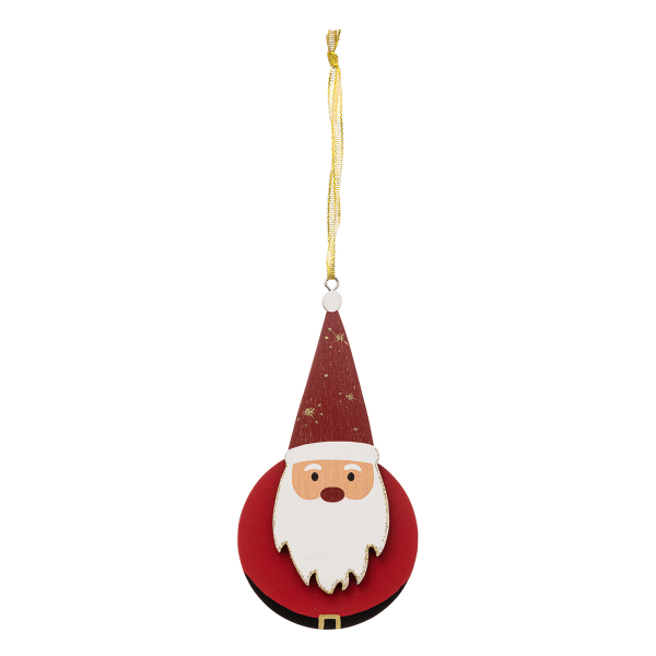 Στολίδι Χριστουγεννιάτικο (15εκ.) A-S Santa Round Red 192340