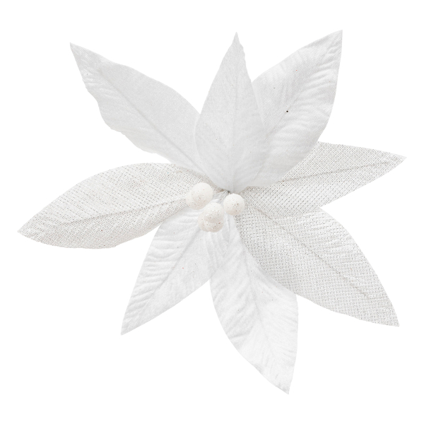 Χριστουγεννιάτικο Στολίδι (Φ25εκ.) A-S Poinsettia White 192352