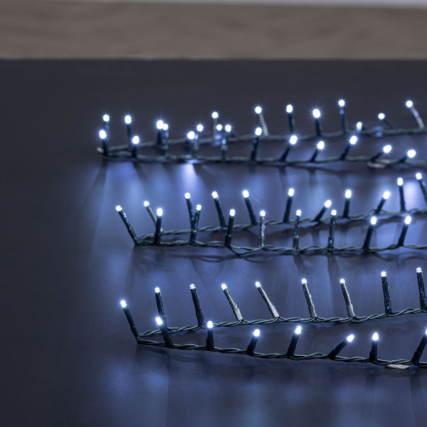 Χριστουγεννιάτικα Λαμπάκια 1000 Led Σε Σειρά 25μ Ψυχρό Λευκό Με 8 Προγράμματα F-R 877865B2