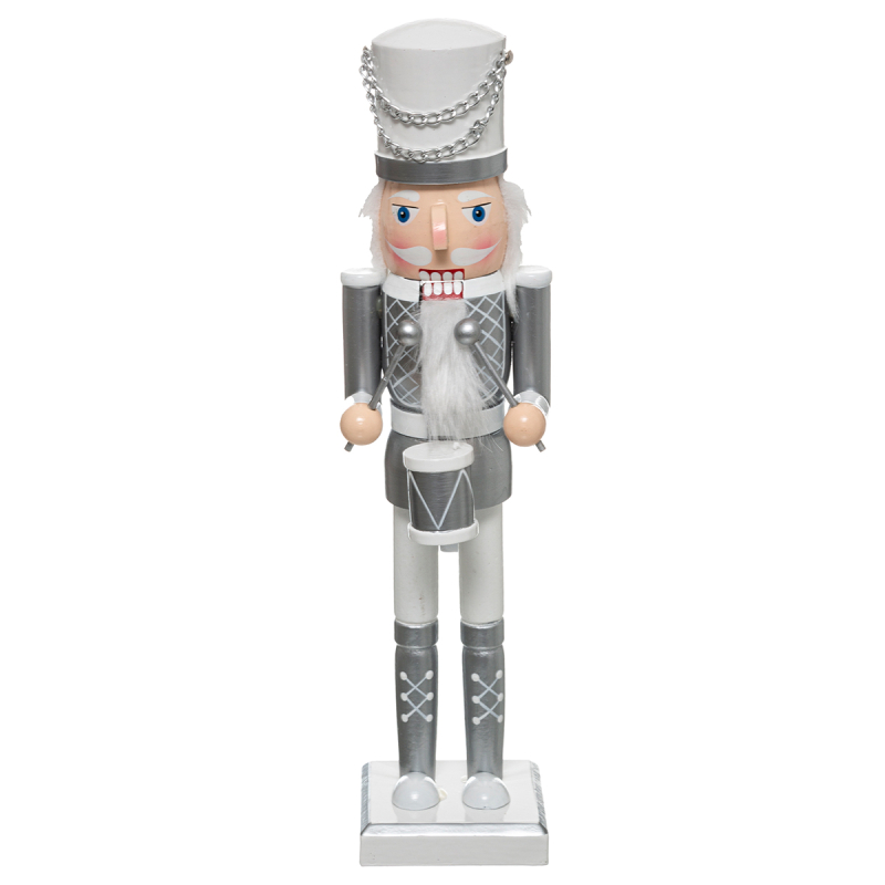 Χριστουγεννιάτικος Καρυοθραύστης (10x8.5x38) A-S Silver 128324S