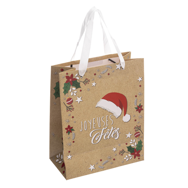 Χριστουγεννιάτικη Τσάντα Δώρου Χάρτινη (18x10x23) A-S FDR Kraft Small 183725