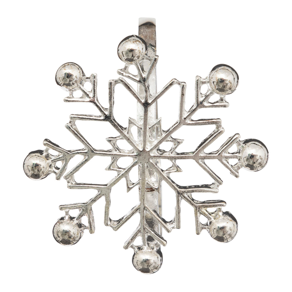 Χριστουγεννιάτικοι Κρίκοι Πετσέτας Φαγητού (Σετ 2τμχ) A-S Snowflake 191103