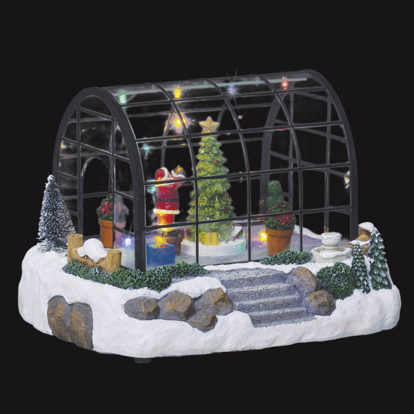 Χριστουγεννιάτικο Χωριό Με Led & Κίνηση (21.5x18x16.5) F-R 143323