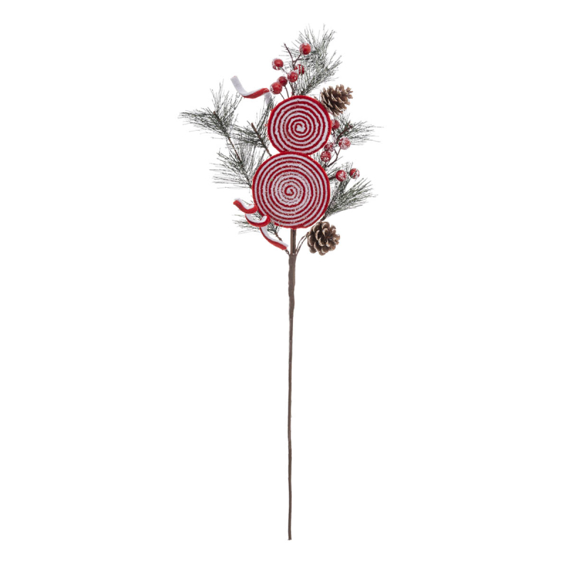 Χριστουγεννιάτικο Διακοσμητικό Κλαδί 75εκ. A-S Red Spiral 183894