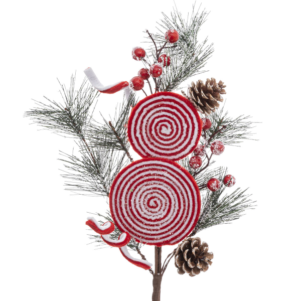 Χριστουγεννιάτικο Διακοσμητικό Κλαδί 75εκ. A-S Red Spiral 183894