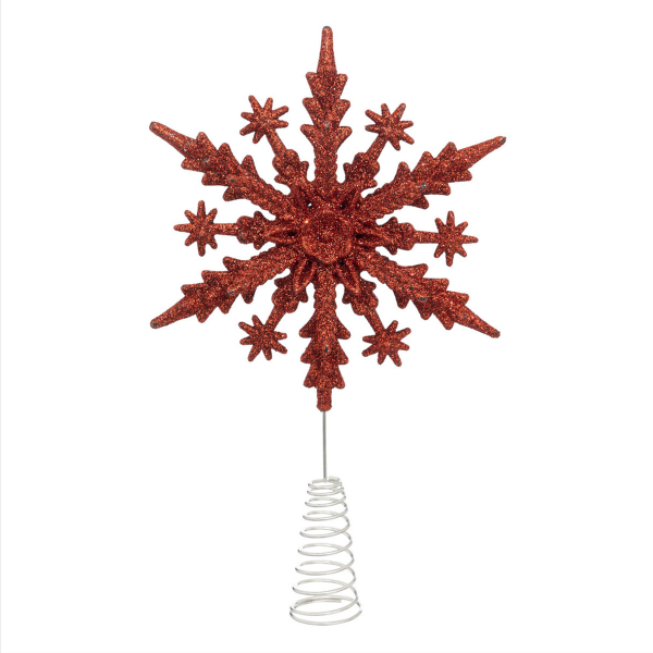 Χριστουγεννιάτικη Κορυφή Δέντρου (14x23) A-S Snowflake Red 191874