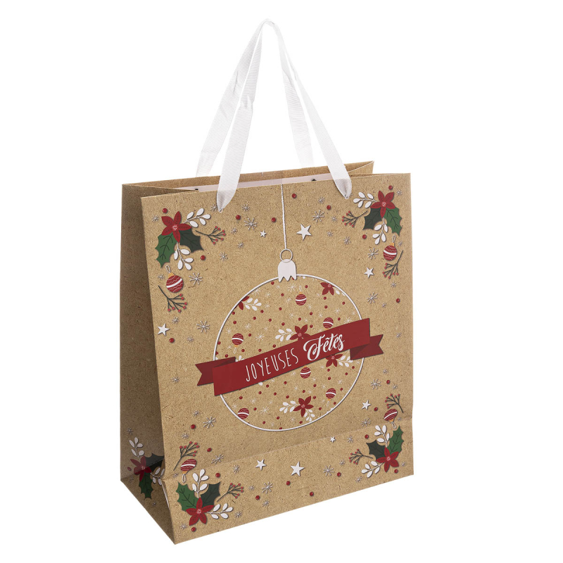 Χριστουγεννιάτικη Τσάντα Δώρου Χάρτινη (26x13x32) A-S FDR Kraft Medium 183726