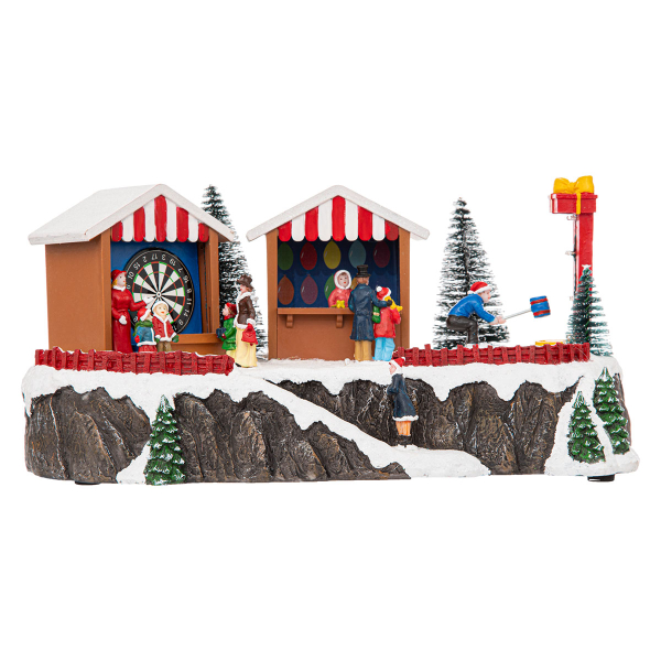 Χριστουγεννιάτικο Χωριό Με Led - Μουσική - Κίνηση (19x17x34.5) F-R 190869