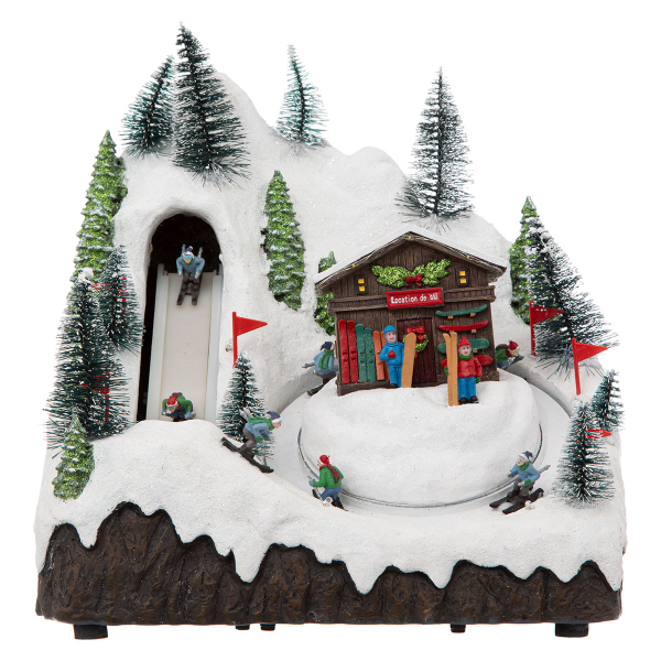 Χριστουγεννιάτικο Χωριό Με Led & Κίνηση (27.5x22x28) F-R 190885