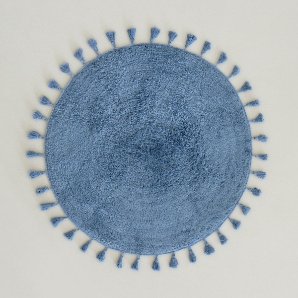 Πατάκι Μπάνιου (Φ90) Nima Fuzzy Denim Blue
