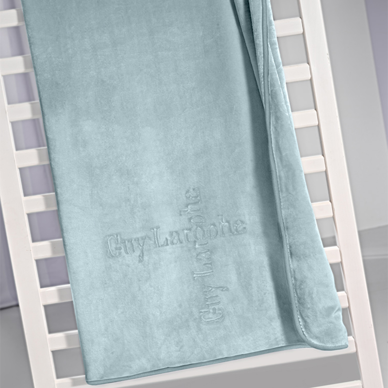 Κουβέρτα Βελουτέ Κούνιας (110x140) Guy Laroche Logo Indigo