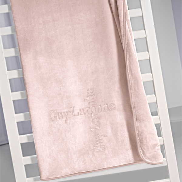 Κουβέρτα Βελουτέ Κούνιας (110x140) Guy Laroche Logo Pudra