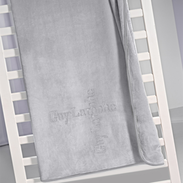 Κουβέρτα Βελουτέ Κούνιας (110x140) Guy Laroche Logo Silver