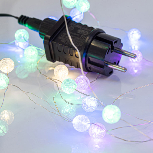 Χριστουγεννιάτικα Λαμπάκια 140 Led Κουρτίνα 4μ Πολύχρωμα Σταθερά Επεκτεινόμενο Eurolamp 600-11434