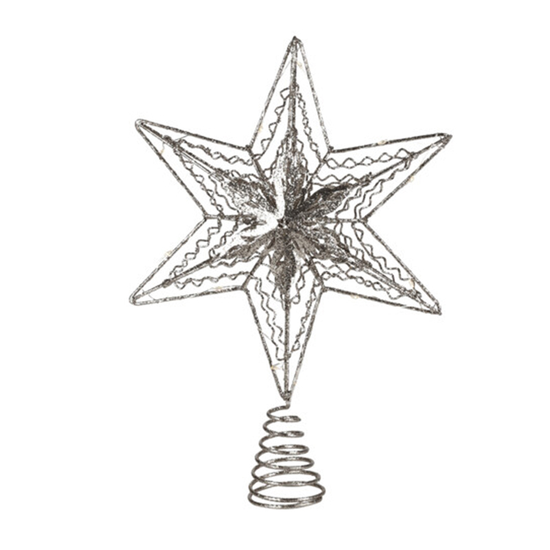 Χριστουγεννιάτικη Κορυφή Δέντρου Με Led (25x5x30) K-M Snowflake AMZ111220